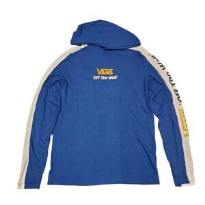 Vans Off The Wall Mens Hoodie Sz S Blue Long Sleeve Cotton‎ Skateboarding